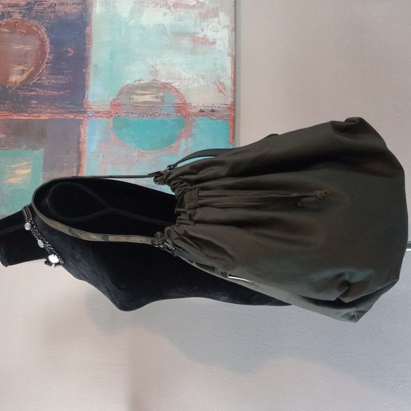 J.Monique Handbags - Stylish Green Women's Hobo Bag Camo Strap Detail Handcrafted By J.Monique